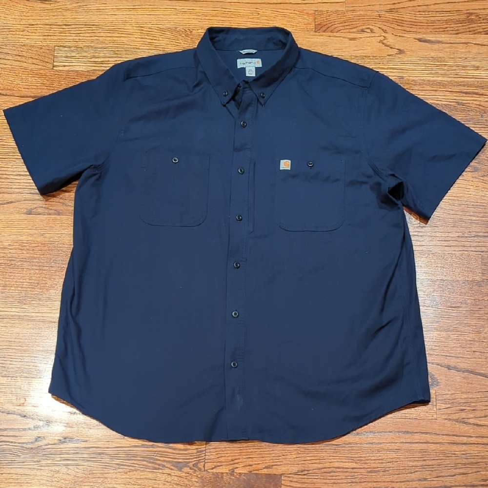 Carhartt Men's Dark Blue Casual Button Down Shirt